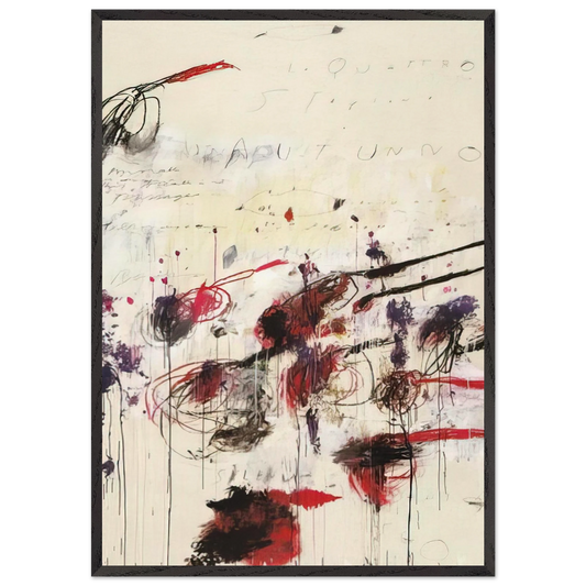 Quattro stagioni I Autunno - Cy Twombly Framed Art Print – Black Wooden Frame - Default Title - -Framed Art Print