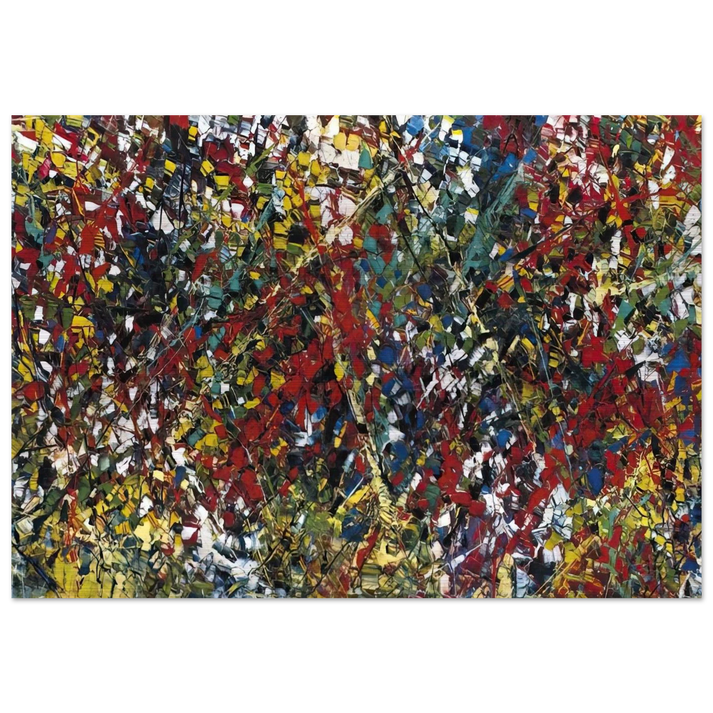 Composition - Jean-Paul Riopelle Brushed Aluminum Print - 70x100 cm / 28x40 inches | Jean-Paul Riopelle Aluminum Print | Jean-Paul Riopelle Prints