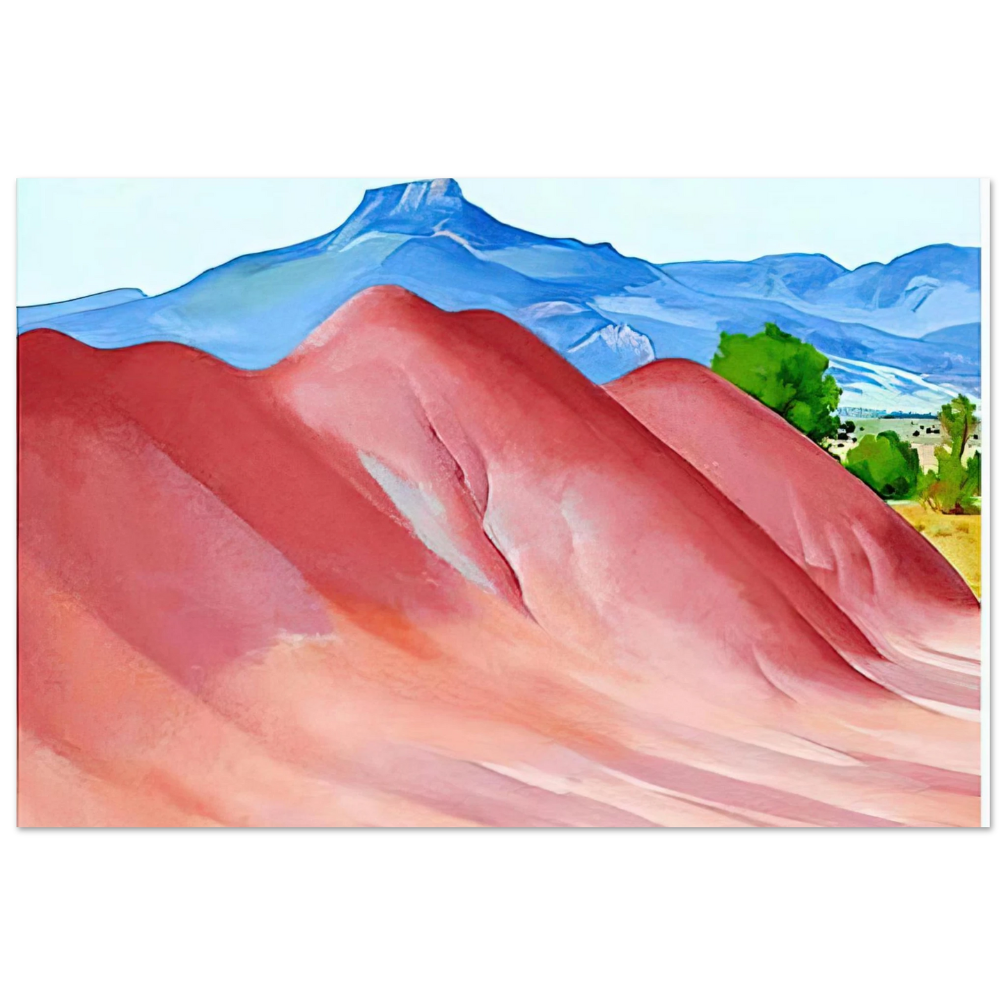 Georgia O'Keeffe - Red Hills and Pedernal Fine Art Poster - 40x60 cm / 16x24 inches