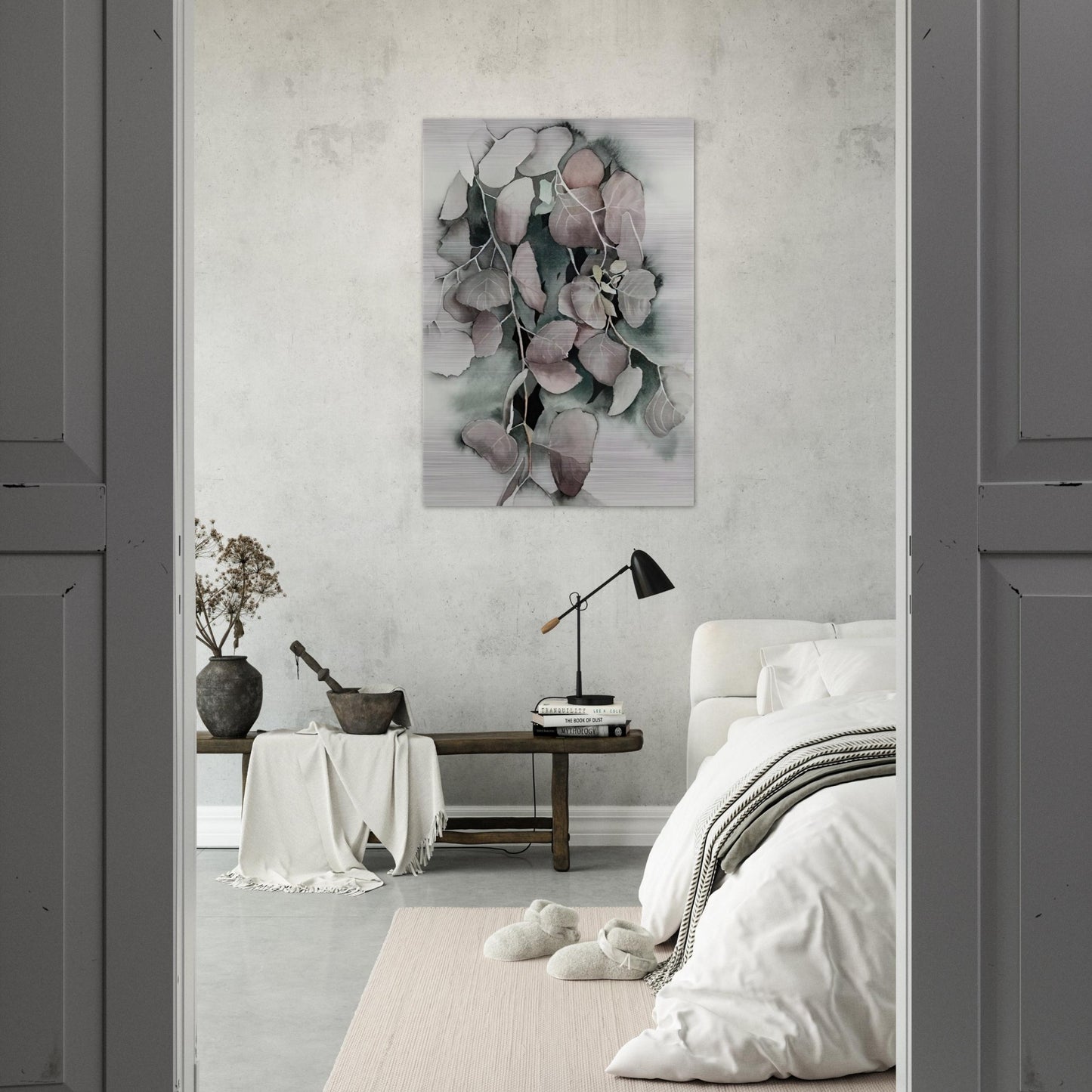 Autumn Leaves - Eyvind Earle Brushed Aluminum Print - 70x100 cm / 28x40 inches | Eyvind Earle Aluminum Print | Eyvind Earle Prints