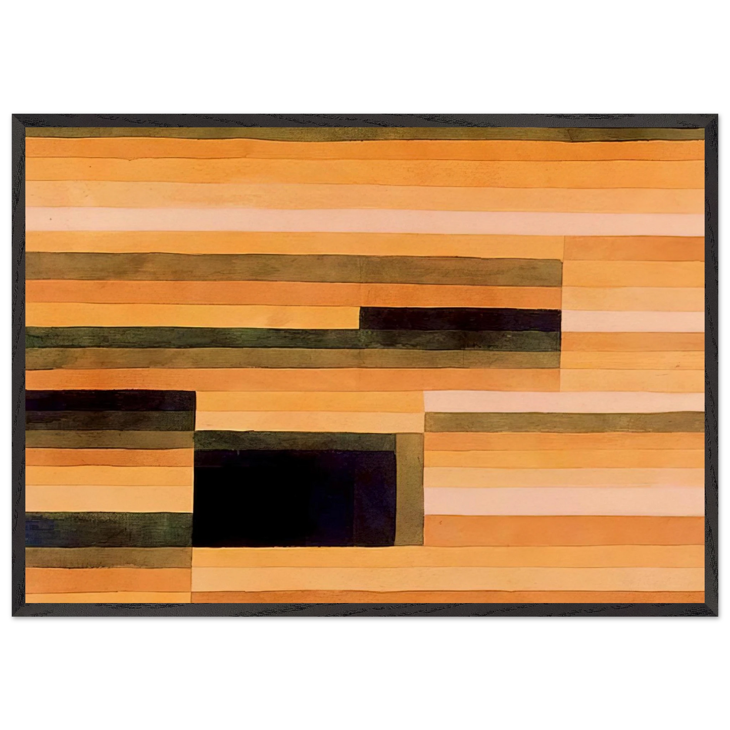 ROCK CHAMBER 1929 - Paul Klee Framed Art Print – Black Wooden Frame - Default Title - -Framed Art Print