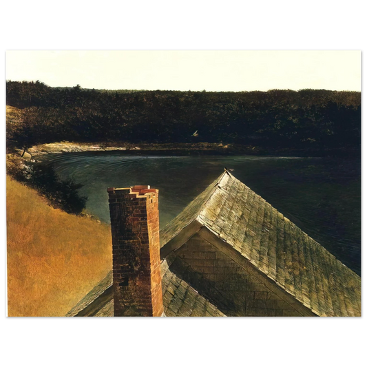 Andrew Wyeth - END OF OLSONS Wall Art - 21x29.7 cm / 8x12" - Fine Art Poster - -