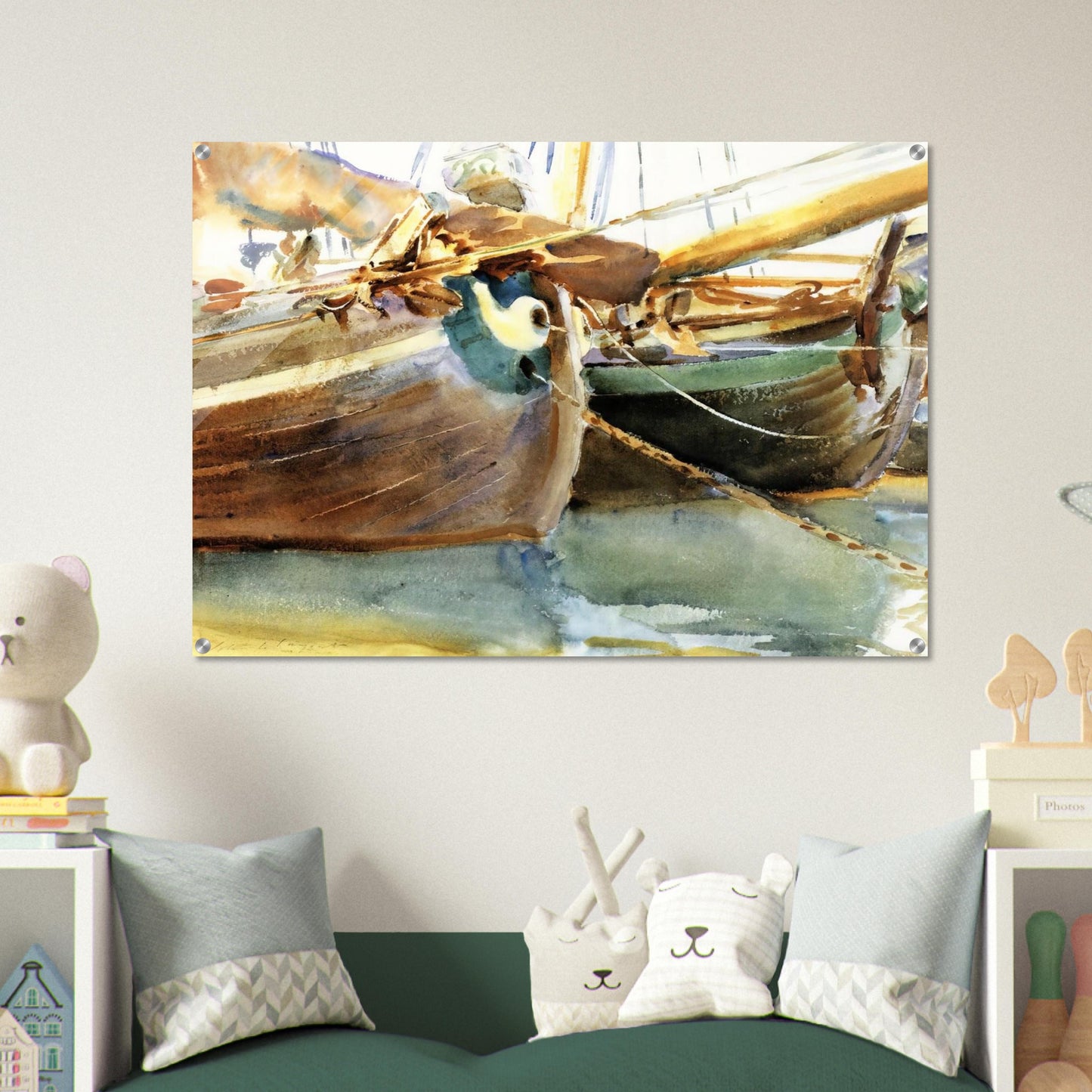 Boats, Venice - John Singer Sargent Acrylic Print - 70x100 cm / 28x40″ inches