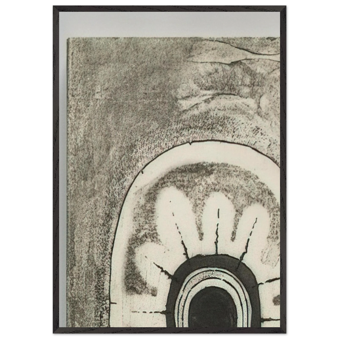 FIFTH STONE SIXTH STONE 1968 - Lee Bontecou Framed Art Print – Black Wooden Frame - Default Title - -Framed Art Print