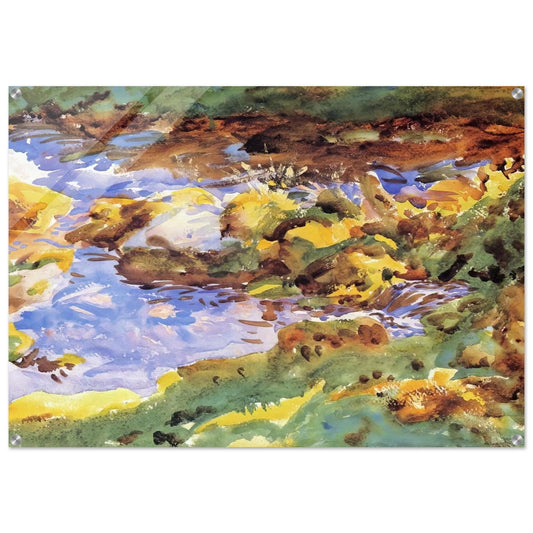 The Alps Val D'Aosta, Purtud - John Singer Sargent Acrylic Print - 70x100 cm / 28x40″ inches | John Singer Sargent Wall Art | John Singer Sargent Prints