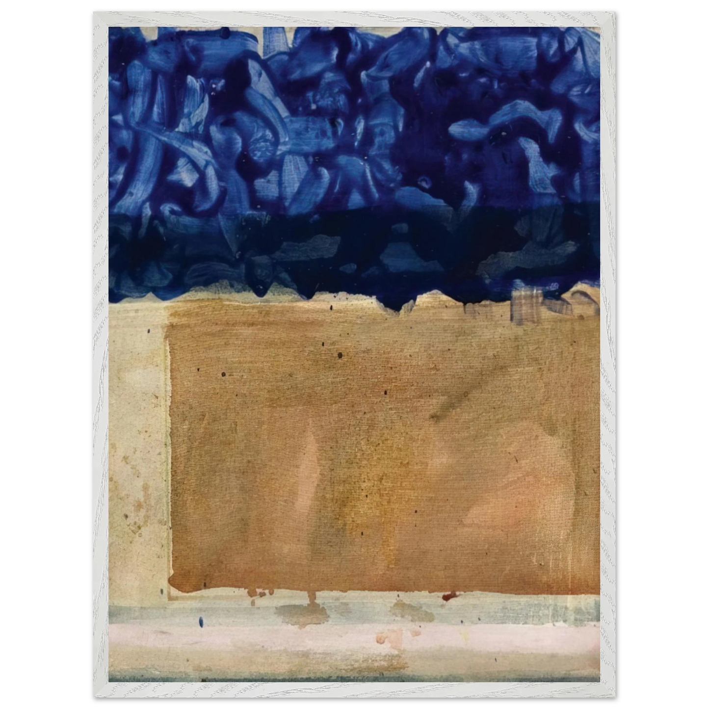 Helen Frankenthaler - Shoreline - 1952 Wall art - A3 (29.7 x 42  cm) - Premium Wooden Framed Poster With Fine Art Paper - White frame