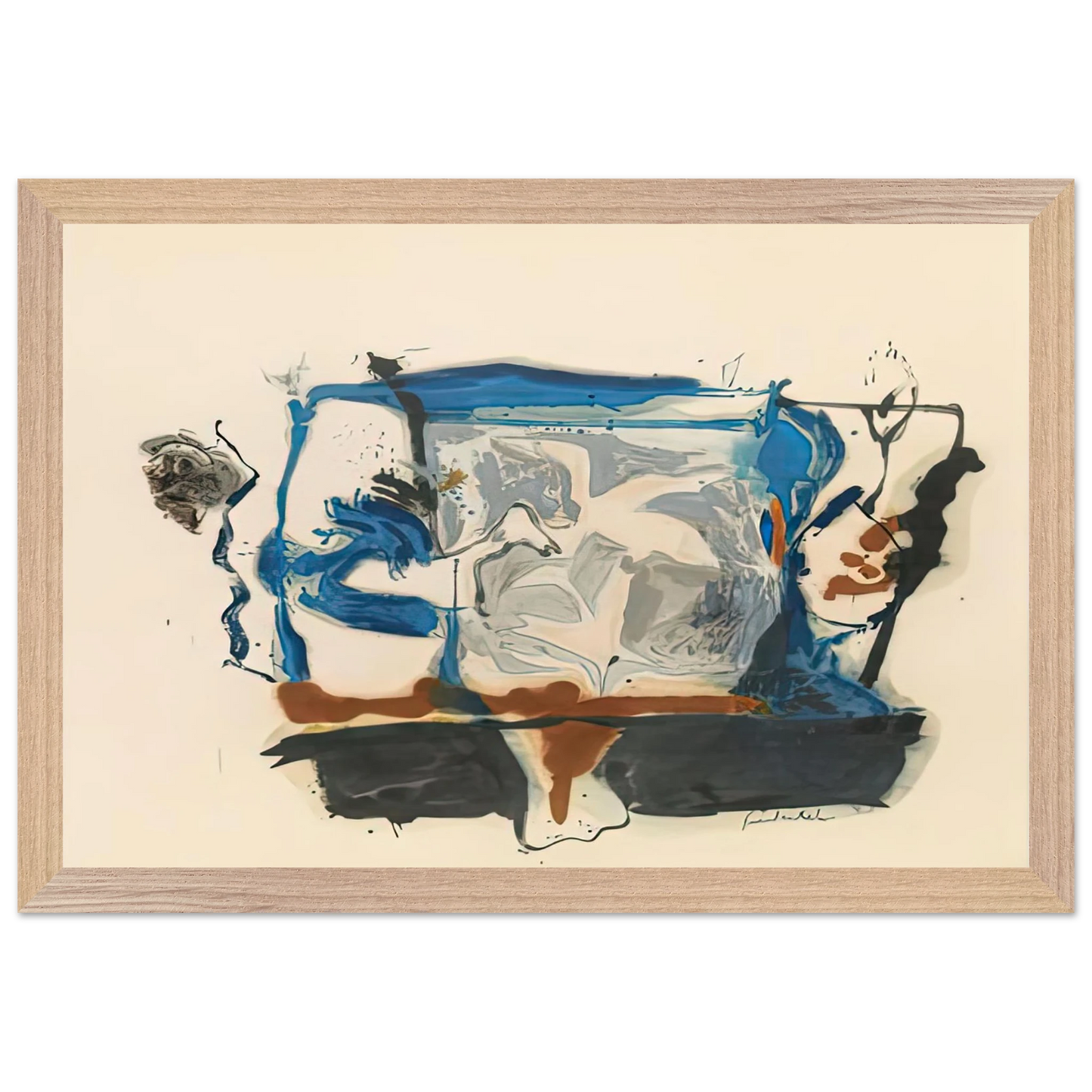 Helen Frankenthaler - Swan Lake II, 1961- Wall Art - 60x80 cm / 24x32 inches - Fine Art Poster - -