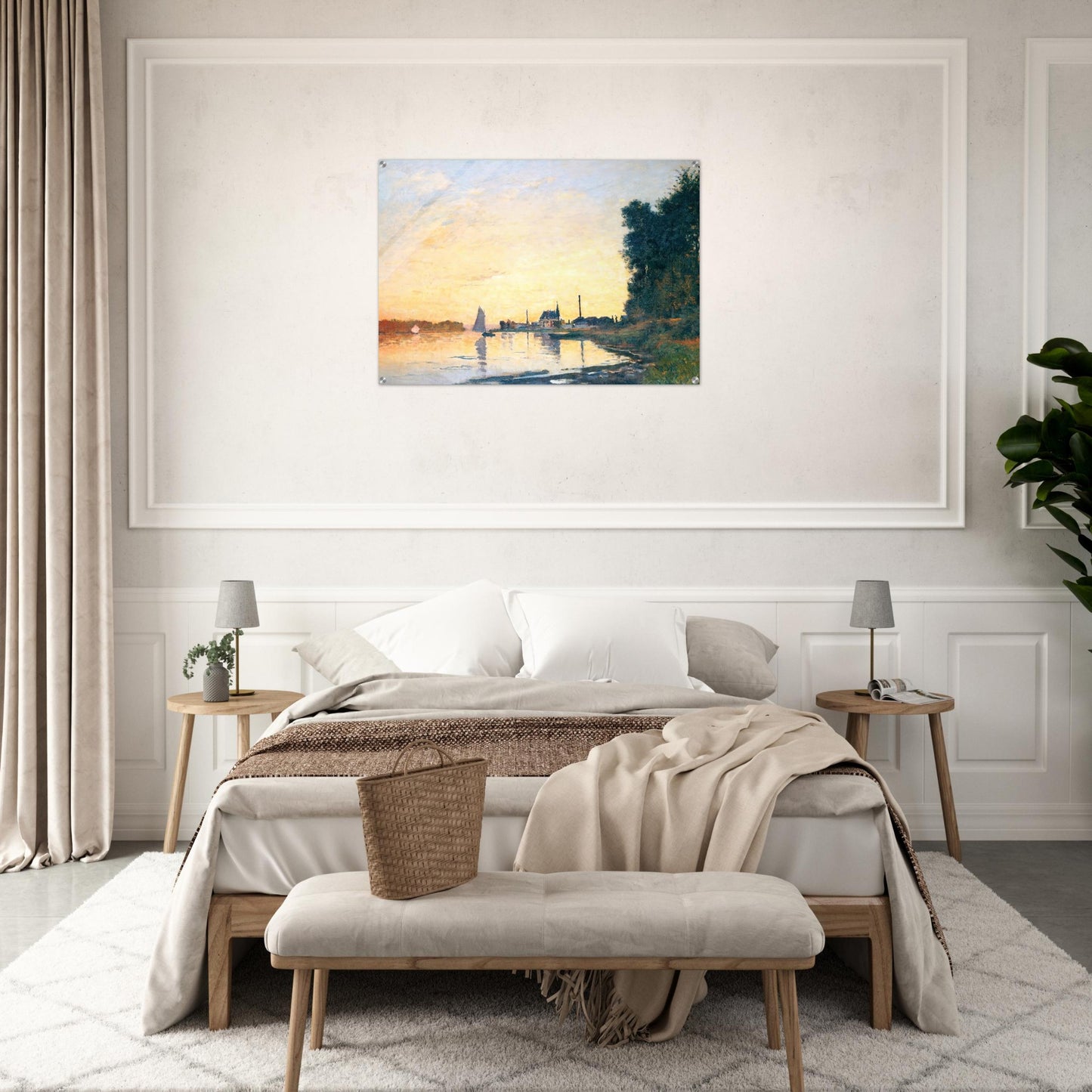 Argenteuil, Late Afternoon - claude monet Acrylic Print - 70x100 cm / 28x40″ inches