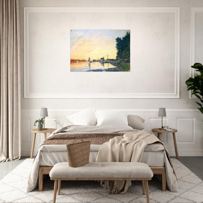 Argenteuil, Late Afternoon - claude monet Acrylic Print - 70x100 cm / 28x40″ inches