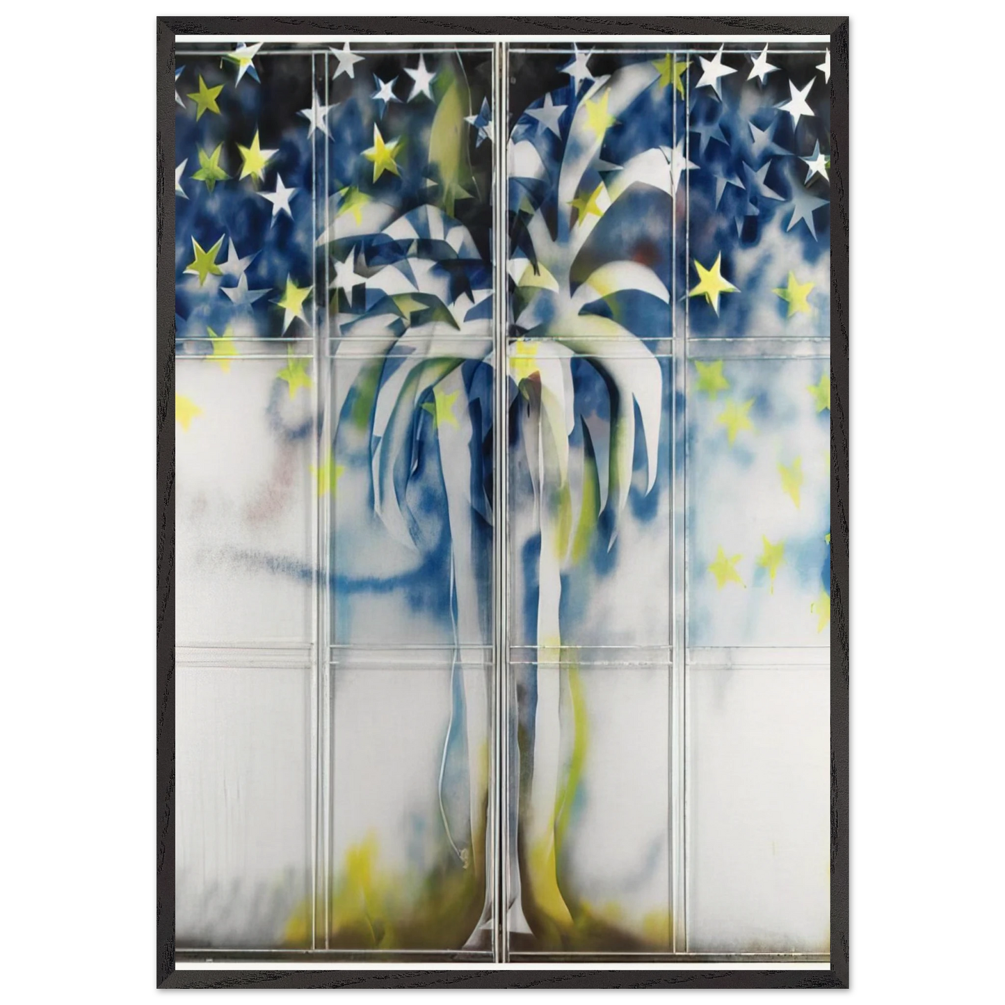 Tutte stelle  particolare delloasi - 1967 - Mario Schifano Framed Art Print – Black Wooden Frame - Default Title - -Framed Art Print