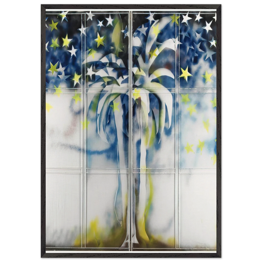 Tutte stelle  particolare delloasi - 1967 - Mario Schifano Framed Art Print – Black Wooden Frame - Default Title - -Framed Art Print