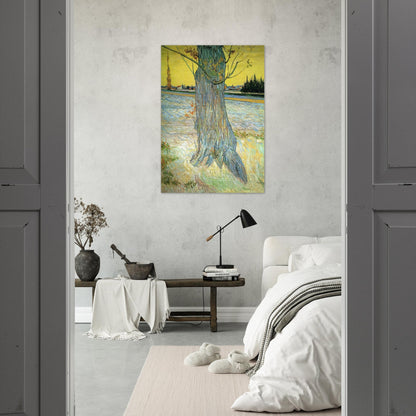 Trunk of an Old Yew Tree - Vincent van Gogh Brushed Aluminum Print - 70x100 cm / 28x40 inches | Vincent van Gogh Aluminum Print | Vincent van Gogh Prints