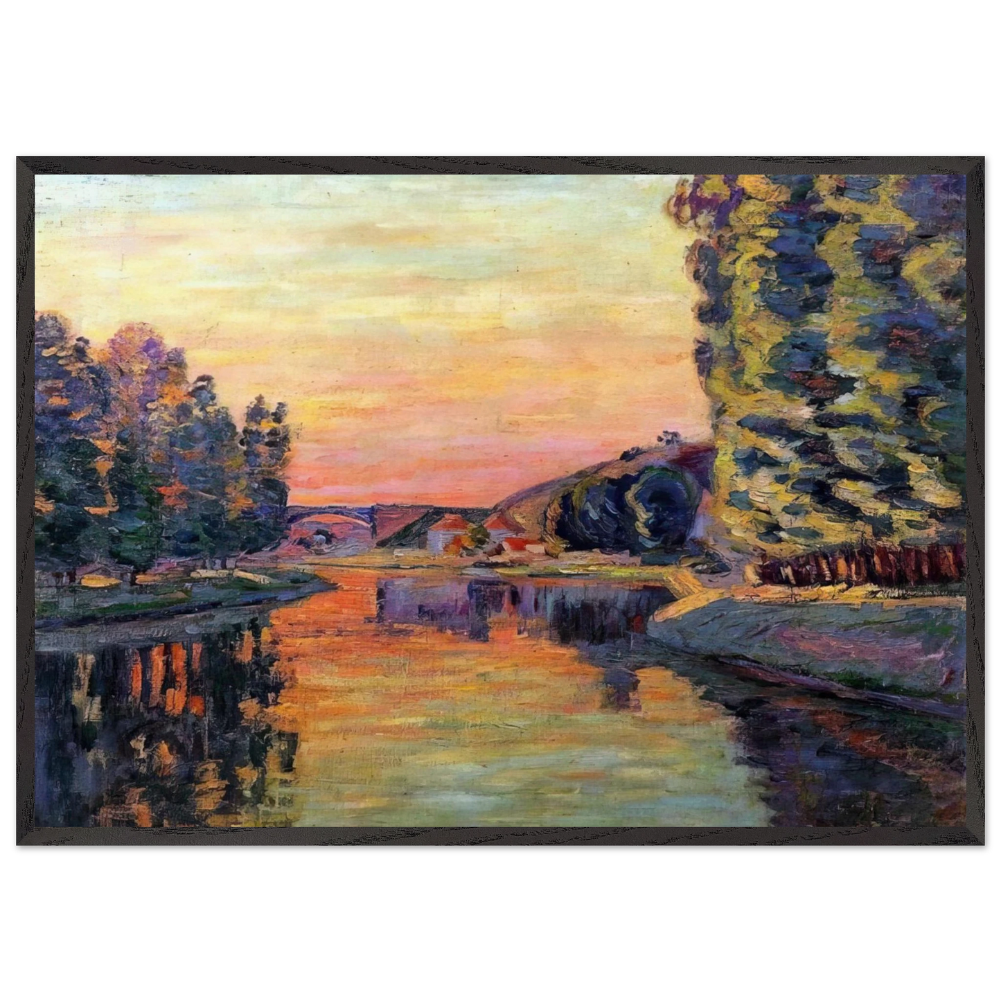 Moret - 1902 - Armand Guillaumin Framed Art Print – Black Wooden Frame - Default Title - -Framed Art Print