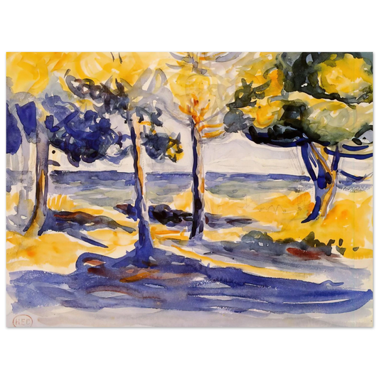 Henri-Edmond Cross - Trees by the Sea Fine Art Poster - Default Title
