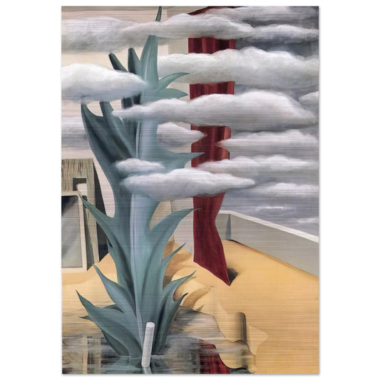 AFTER THE WATER THE CLOUDS 1926 - Rene Magritte Brushed Aluminum Print - 70x100 cm / 28x40 inches | Rene Magritte Aluminum Print | Rene Magritte Prints