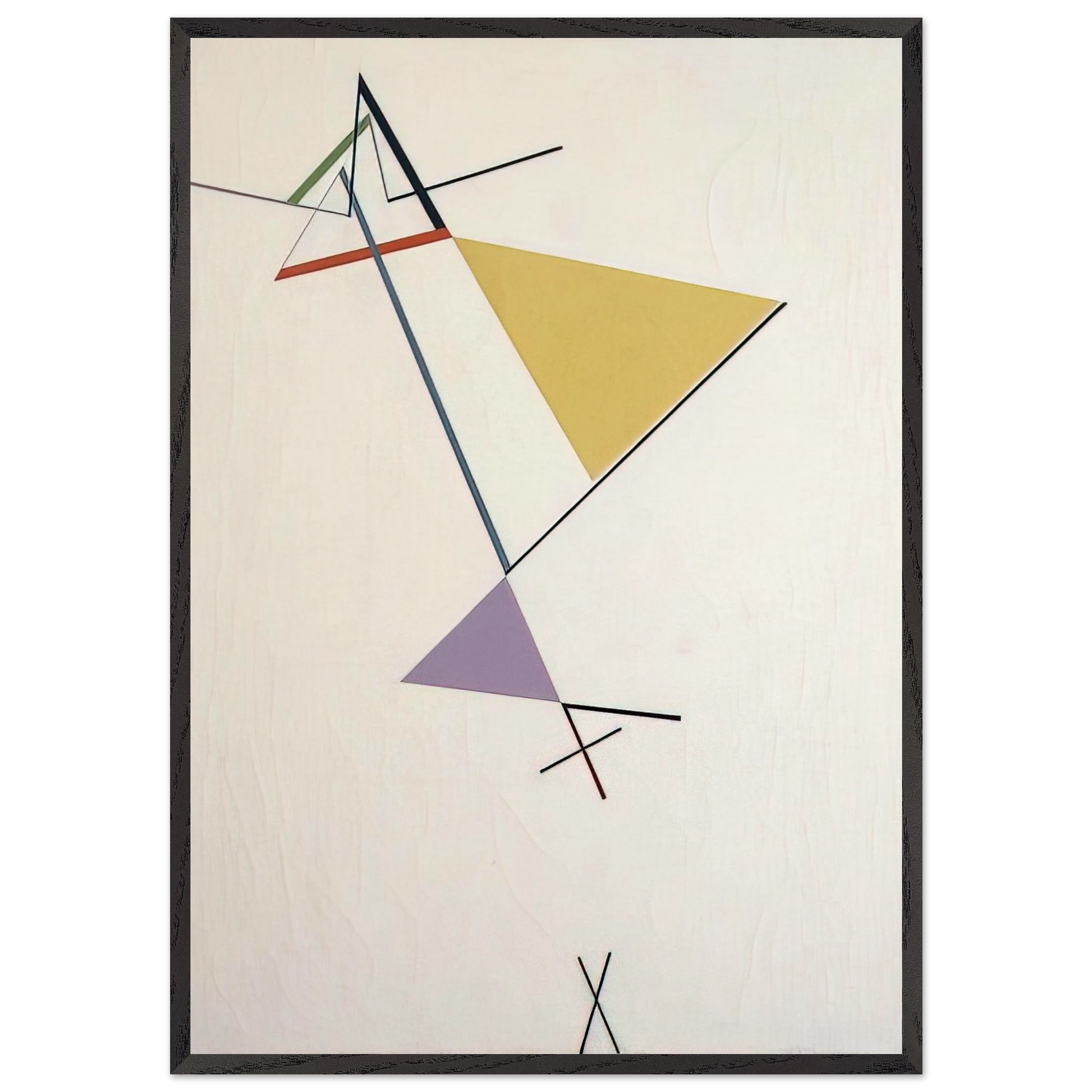 Desarrollo del triangulo - 1951 - Tomas Maldonado Framed Art Print – Black Wooden Frame - Default Title - -Framed Art Print