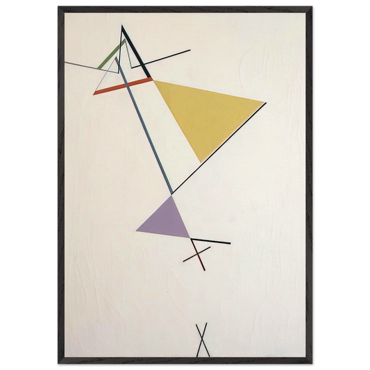 Desarrollo del triangulo - 1951 - Tomas Maldonado Framed Art Print – Black Wooden Frame - Default Title - -Framed Art Print