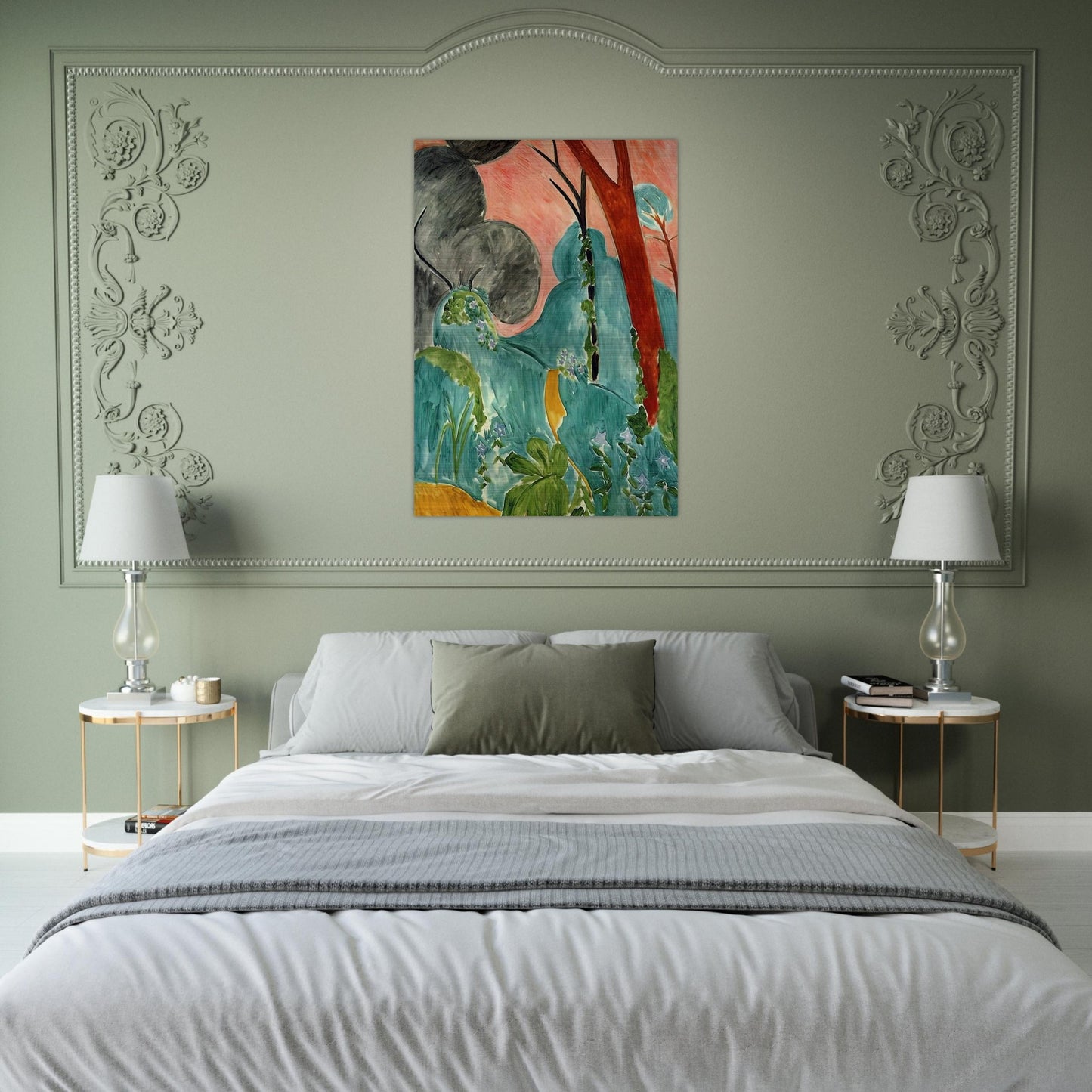 MORACCAN GARDEN 1912 - Henri Matisse Brushed Aluminum Print - 70x100 cm / 28x40 inches | Henri Matisse Aluminum Print | Henri Matisse Prints