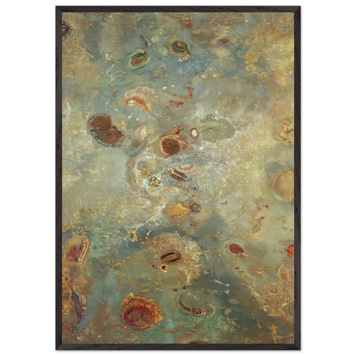UNDERWATER VISION 1910 - Odilon Redon 70x100 cm / 28x40 inches Framed Art Print – Black Wooden Frame