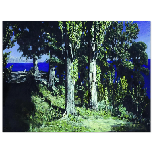 Arkhyp Kuindzhi - Cypresses on a Seashore. The Crimea Fine Art Poster - Default Title