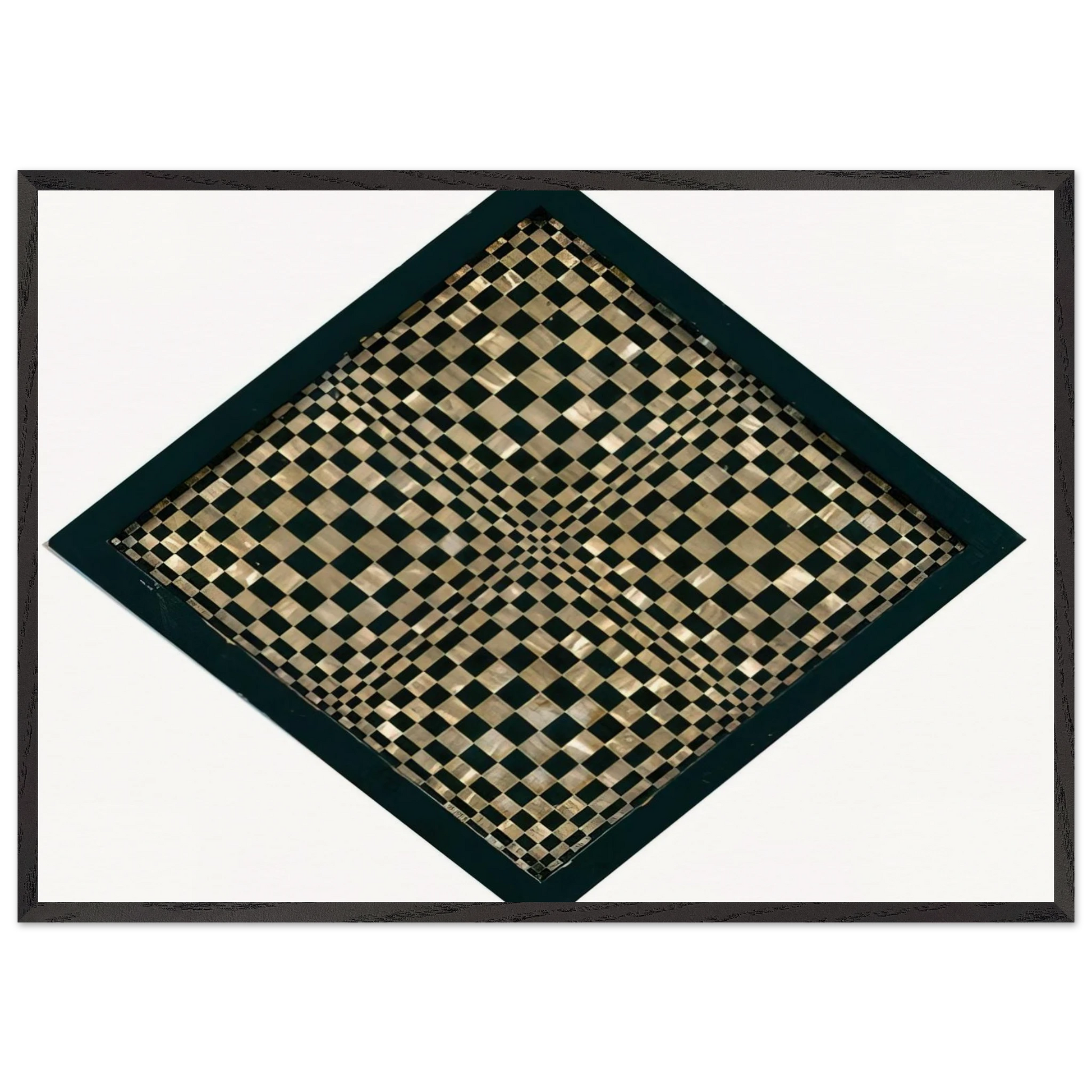 Oggetto ottico dynamico - Op Art - Dadamaino Framed Art Print – Black Wooden Frame - Default Title - -Framed Art Print