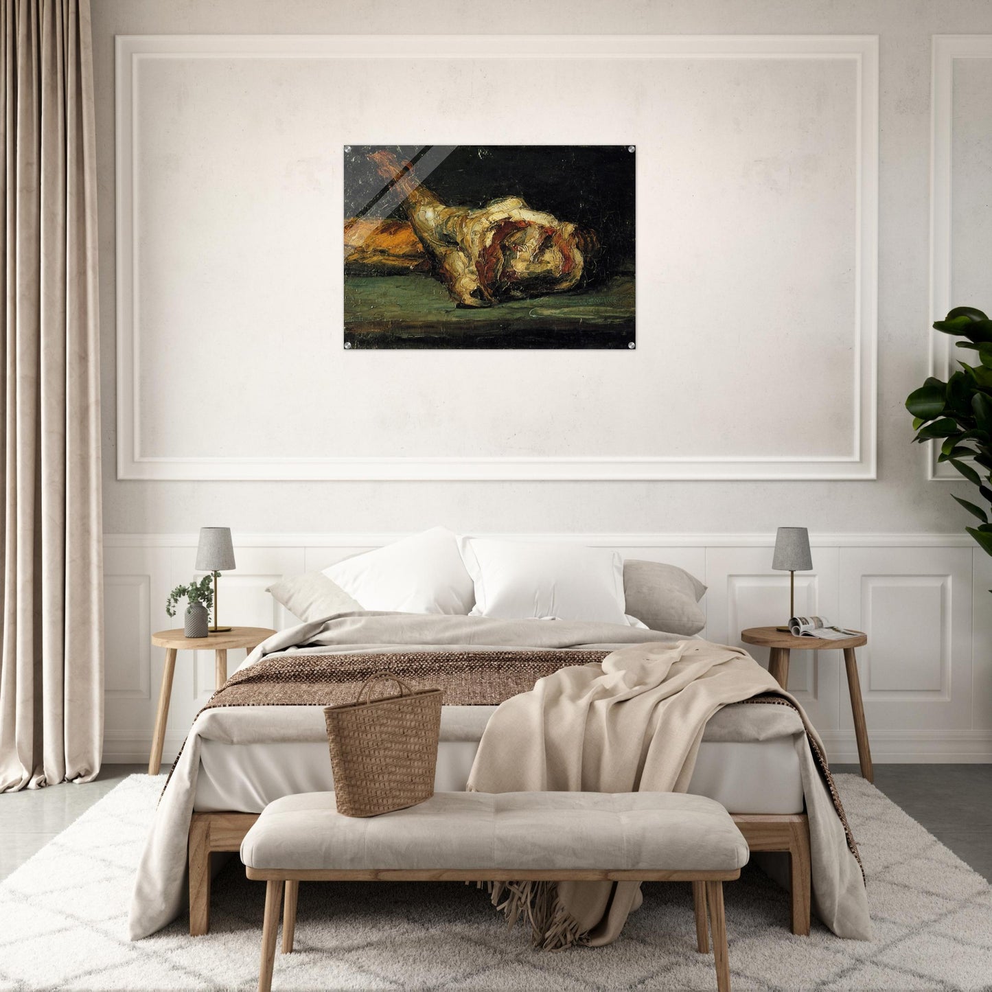 Still Life Bread and Leg of Lamb - Paul Cézanne Acrylic Print - 70x100 cm / 28x40″ inches