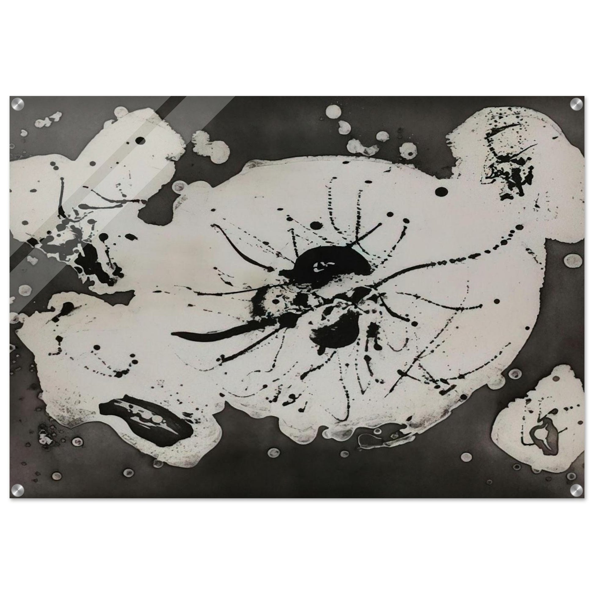 Black Smudge - Sam Francis Acrylic Print - 70x100 cm / 28x40″ inches | Sam Francis Wall Art | Sam Francis Prints