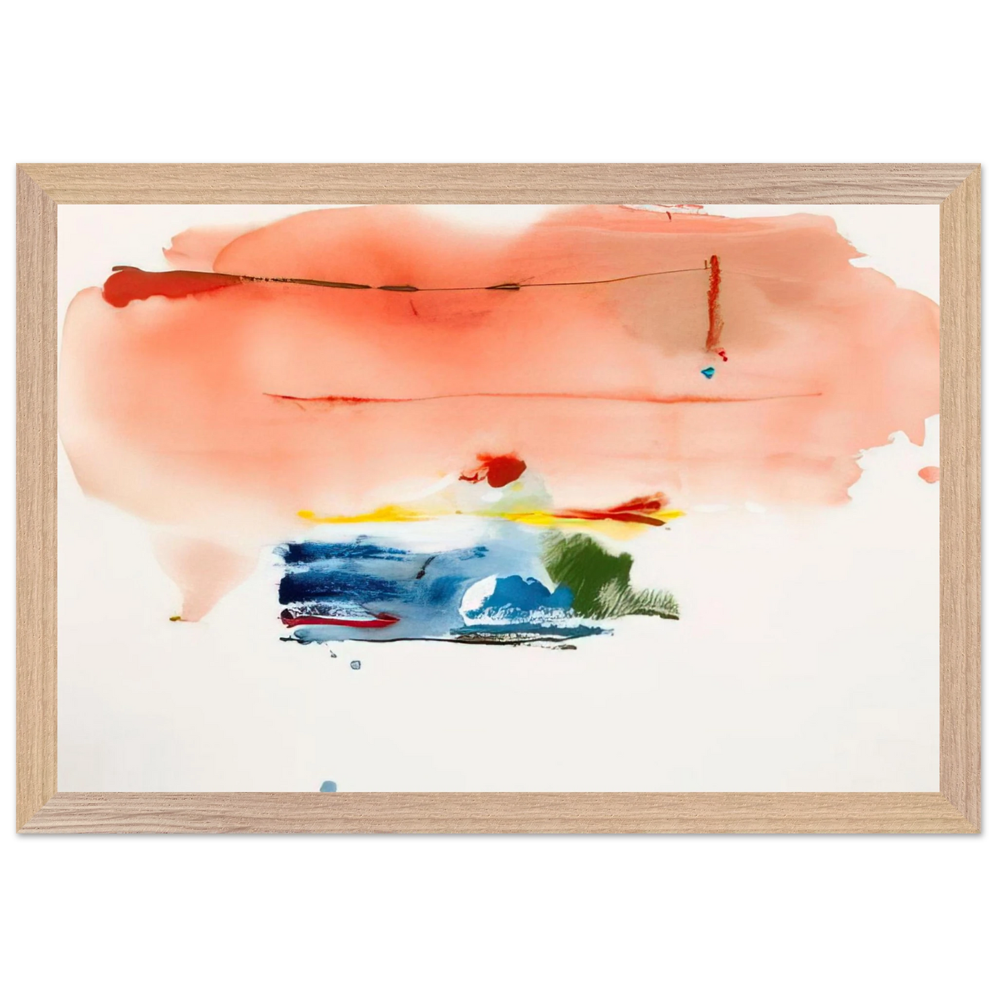 Helen Frankenthaler - Santa Fe II - 1986 Wall art - A1 (59.4 x 84.1  cm) - Premium Wooden Framed Poster With Fine Art Paper - White frame
