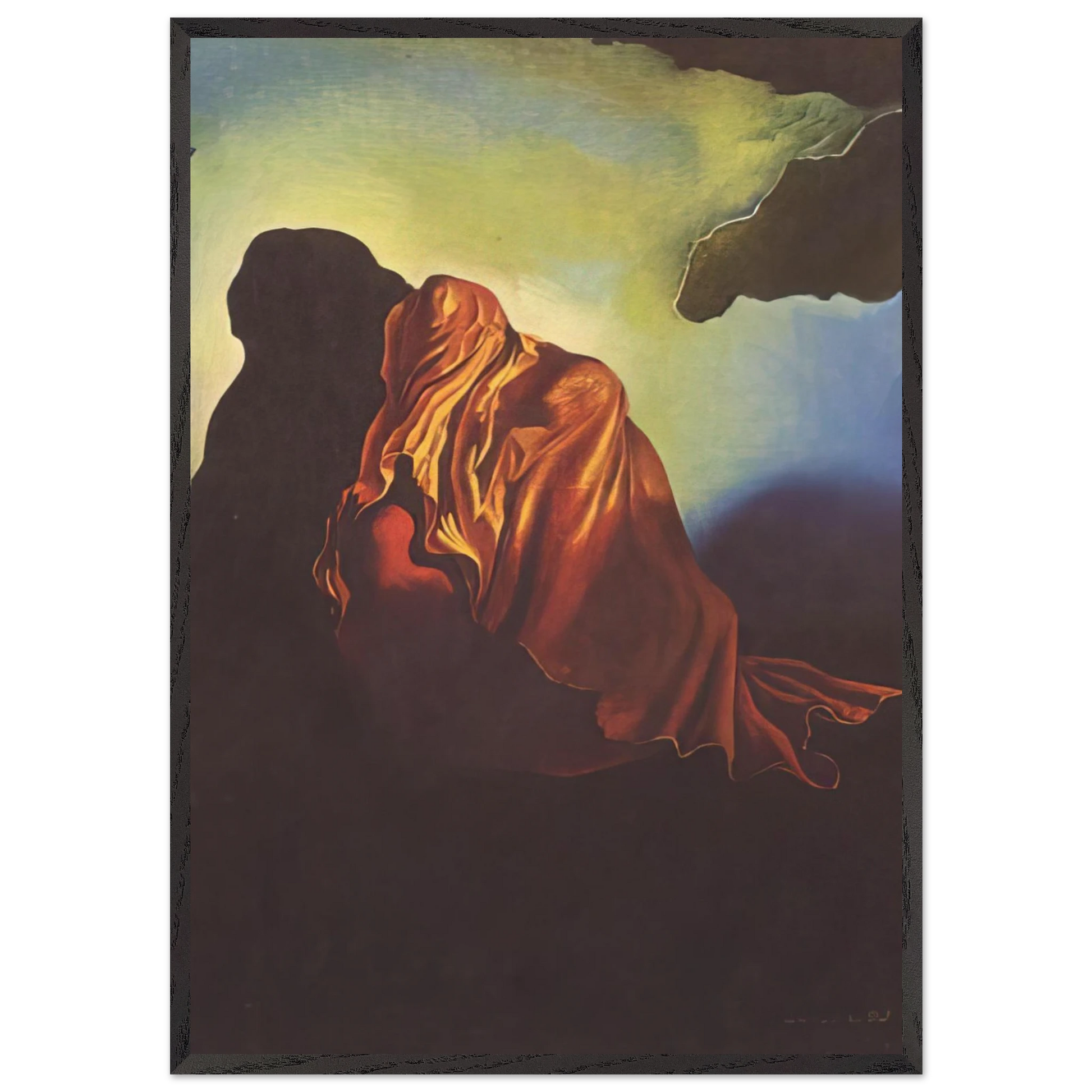 THE VEILED HEART - Salvador Dali Framed Art Print – Black Wooden Frame - Default Title - -Framed Art Print