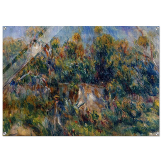 The Painter Taking a Stroll at Cagnes - Pierre-Auguste Renoir Acrylic Print - 70x100 cm / 28x40″ inches | Pierre-Auguste Renoir Wall Art | Pierre-Auguste Renoir Prints