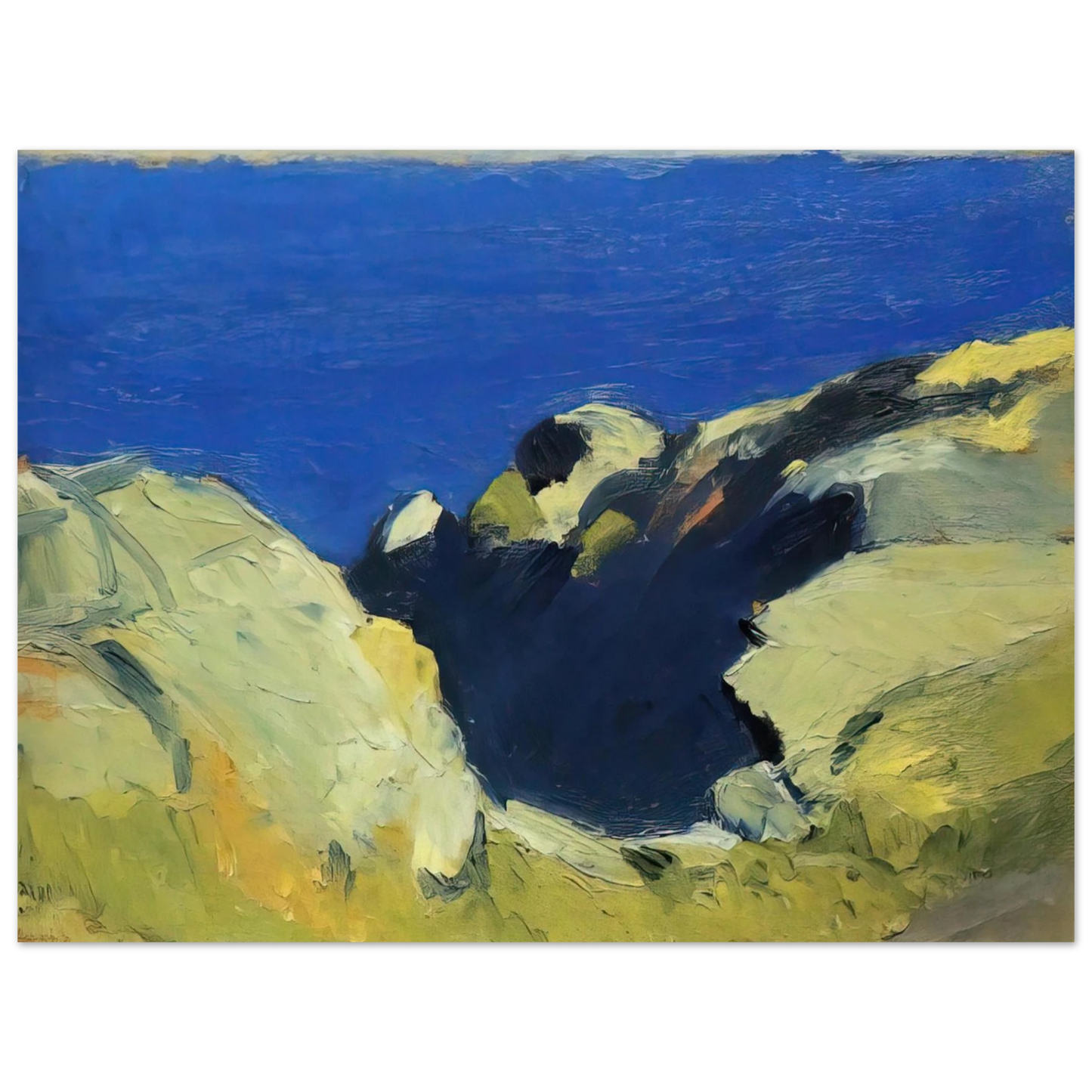 Edward Hopper - Rocks Fine Art Poster - 13x18 cm / 5x7 inches