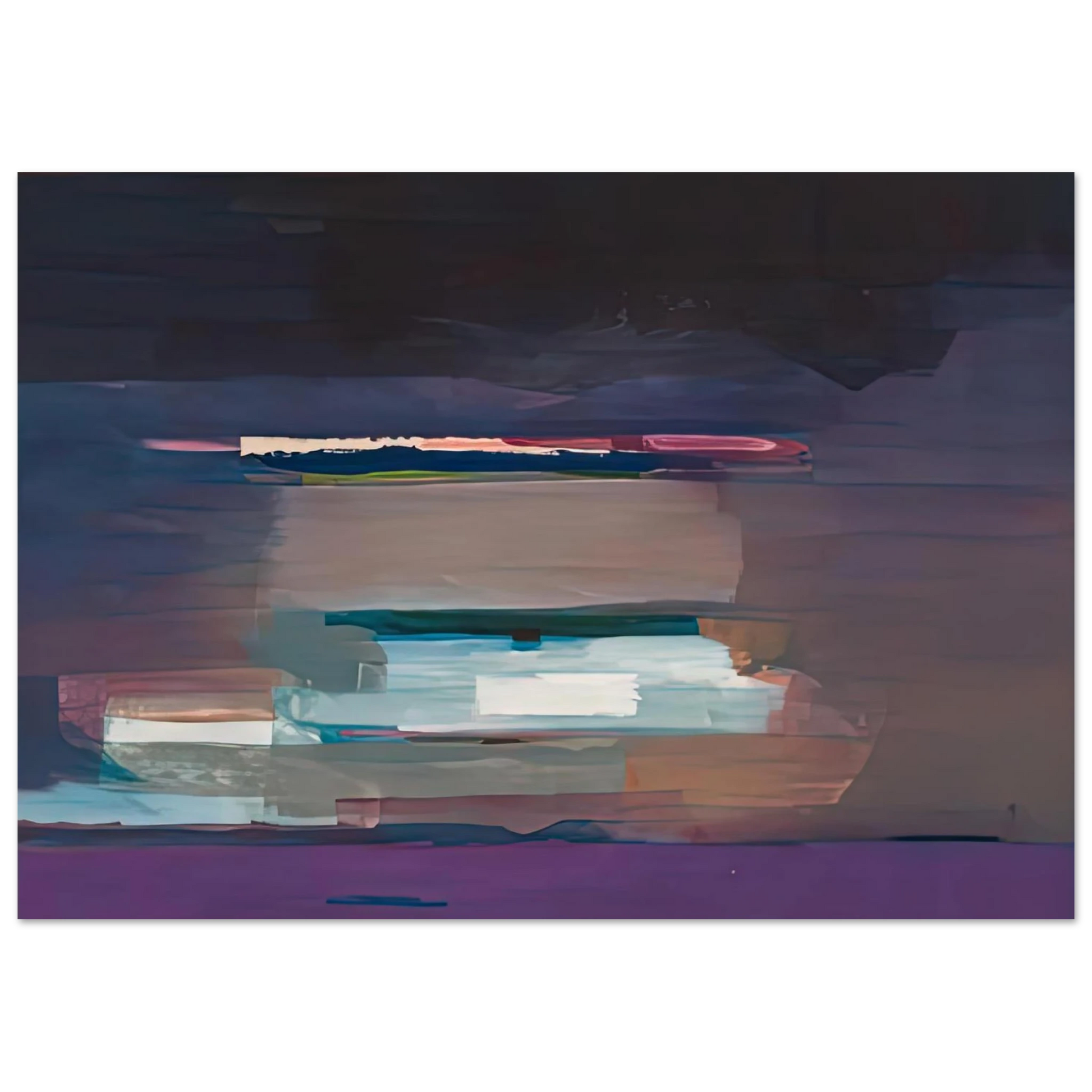 Helen Frankenthaler - Viewpoint I, 1974- Wall Art - 21x29.7 cm / 8x12" - Premium Wooden Framed Poster With Fine Art Paper - White frame