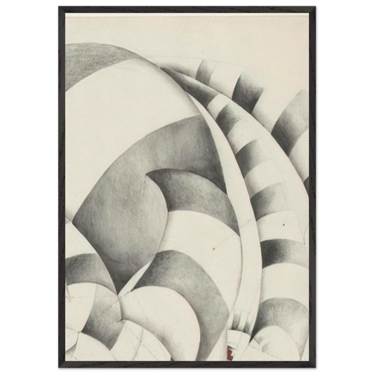 UNTITLED 1967 N1 - Lee Bontecou Framed Art Print – Black Wooden Frame - Default Title - -Framed Art Print