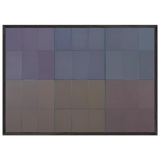 Microchromie gris puissance 6 - Fernand Leduc Framed Art Print – Black Wooden Frame - Default Title - -Framed Art Print