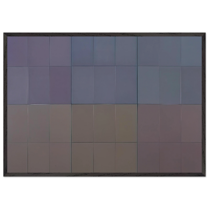 Microchromie gris puissance 6 - Fernand Leduc 70x100 cm / 28x40 inches Framed Art Print – Black Wooden Frame