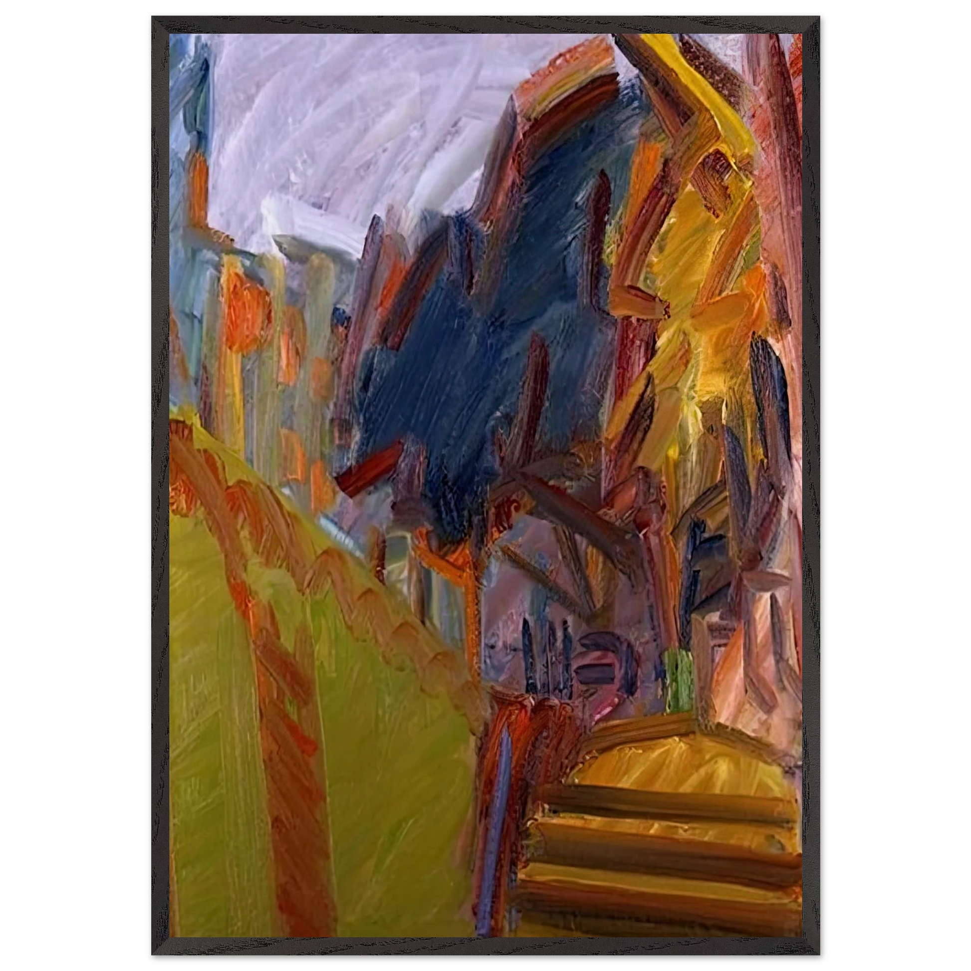 ALBERO DI FRONTE - Frank Auerbach Framed Art Print – Black Wooden Frame - Default Title - -Framed Art Print