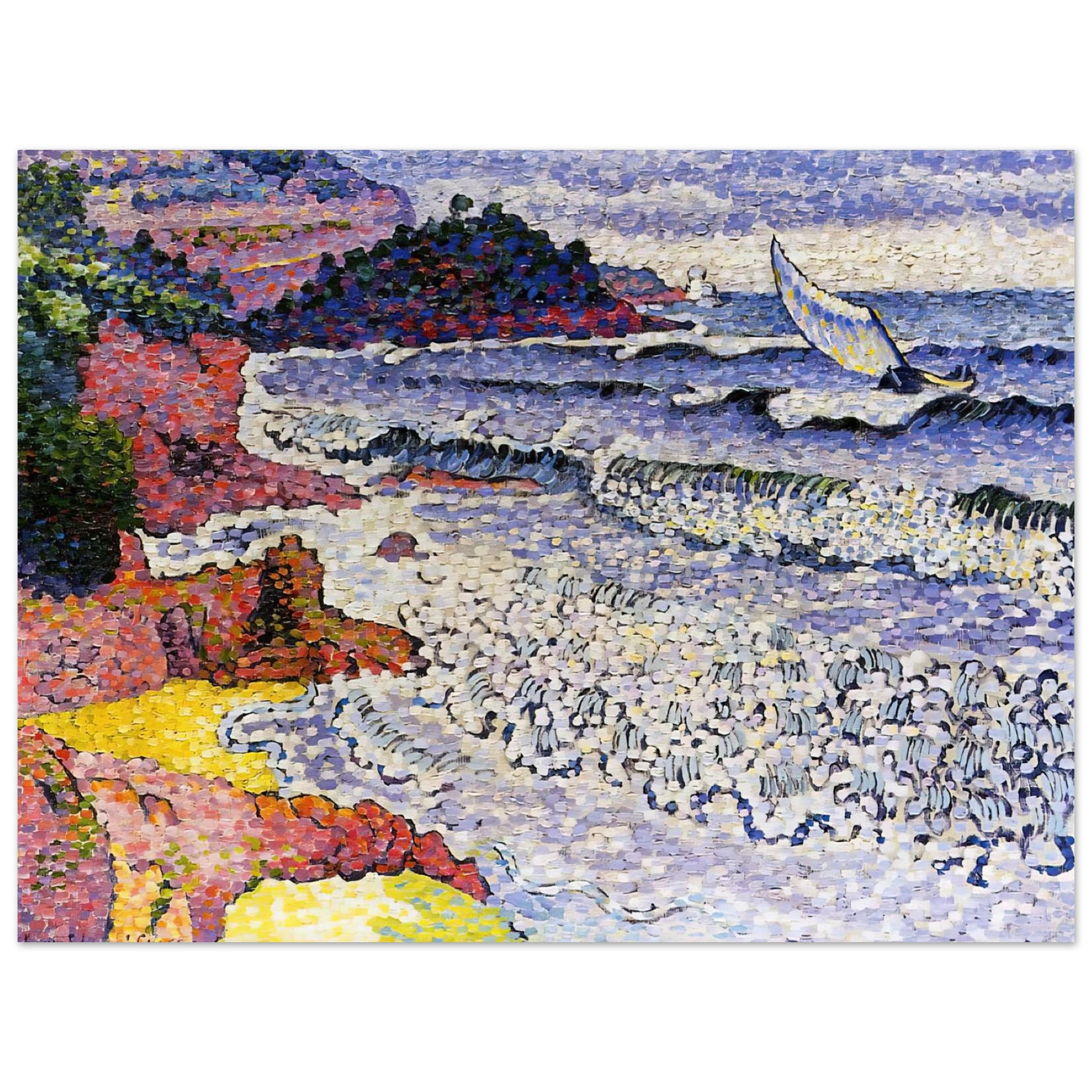 Henri-Edmond Cross - The Choppy Sea Fine Art Poster - Default Title