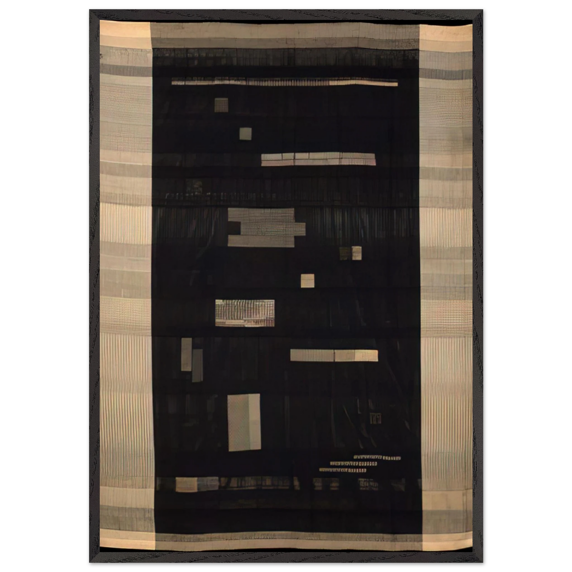 ANCIENT WRITING 1936 - Anni Albers Framed Art Print – Black Wooden Frame - Default Title - -Framed Art Print