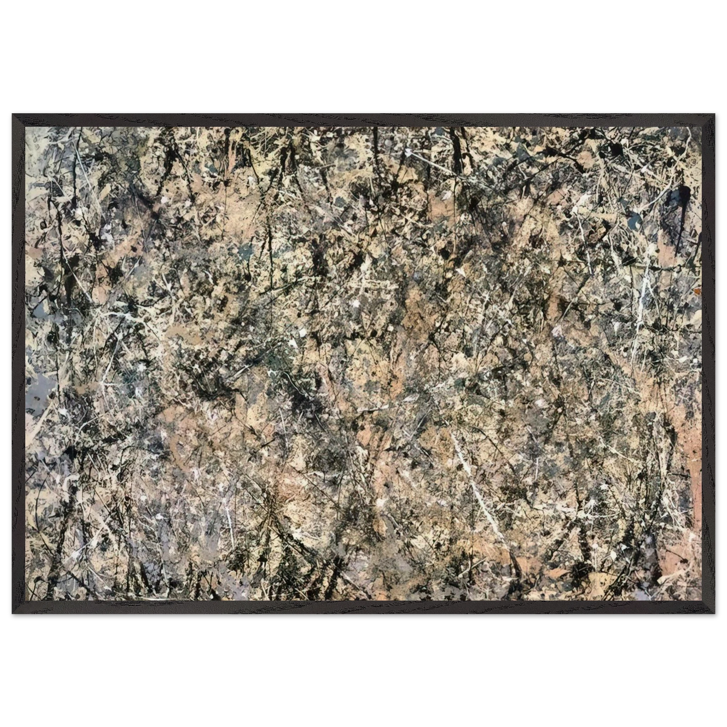 NUMBER 1 LAVENDER MIST 1950 1 - Jackson Pollock Framed Art Print – Black Wooden Frame - Default Title - -Framed Art Print