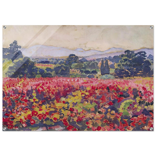 THE VINES IN SAINT CLAIR 1912 - Theo van Rysselberghe Acrylic Print - 70x100 cm / 28x40″ inches | Theo van Rysselberghe Wall Art | Theo van Rysselberghe Prints