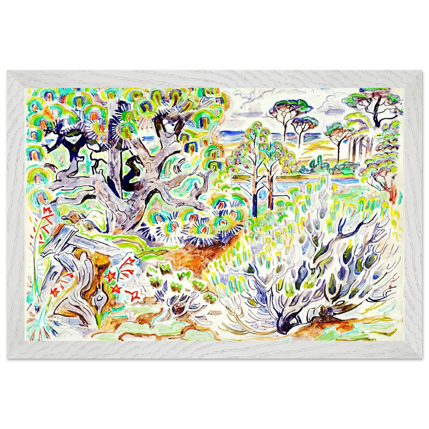 Walter Inglis Anderson - Walter Anderson Wall art - A1 (59.4 x 84.1  cm) - Premium Wooden Framed Poster With Fine Art Paper - White frame