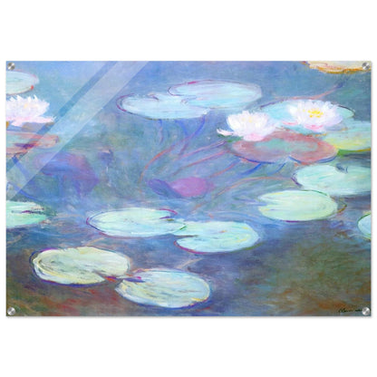 Water Lilies, Pink - claude monet Acrylic Print - 70x100 cm / 28x40″ inches