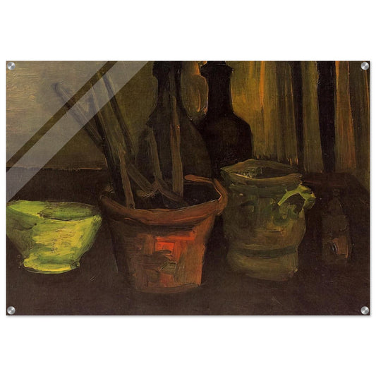 Still Life of Paintbrushes in a Flowerpot - Vincent van Gogh Acrylic Print - 70x100 cm / 28x40″ inches