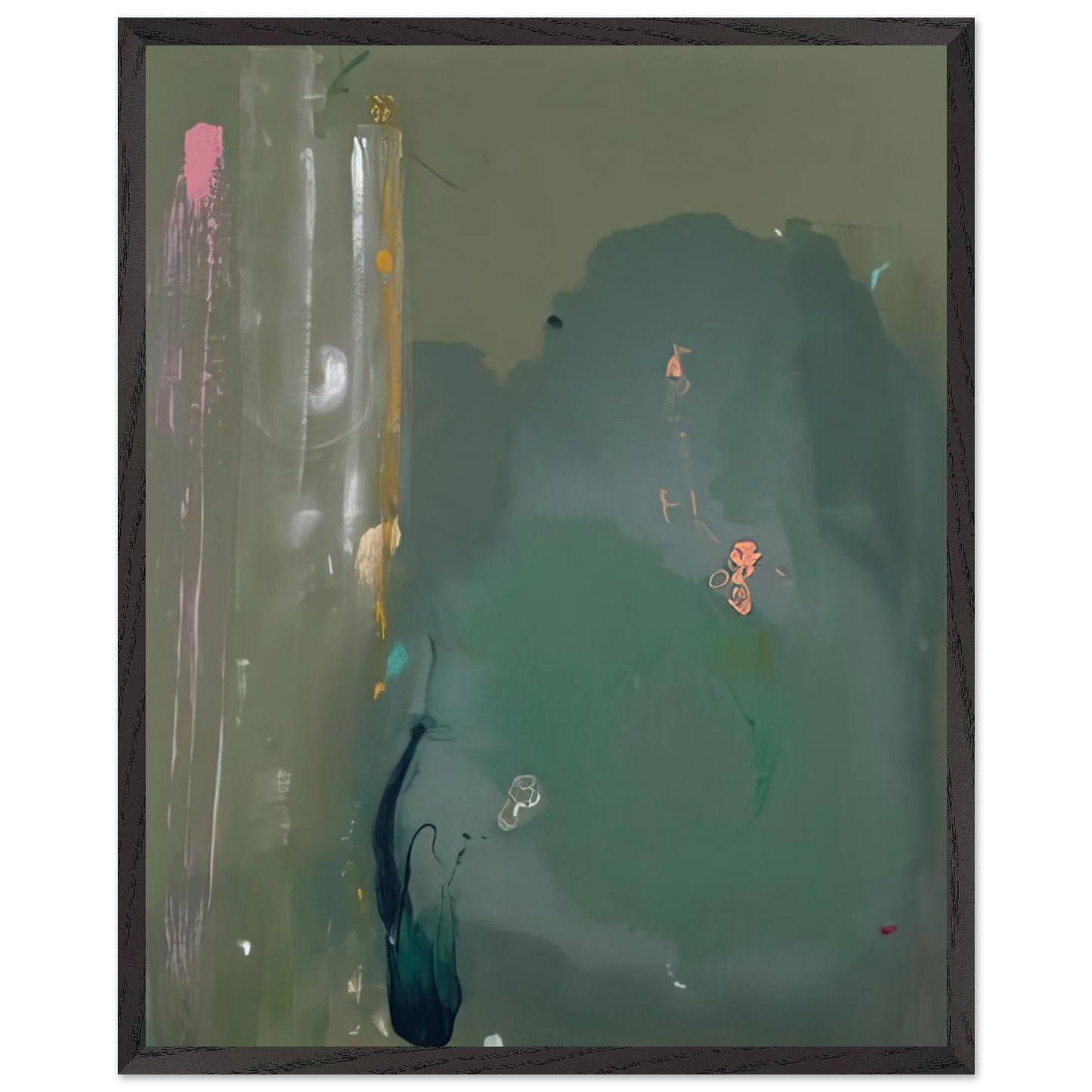 Helen Frankenthaler - CÃ´te d Argent - 1980 Wall art - 30x40 cm / 12x16 inches - Premium Wooden Framed Poster With Fine Art Paper - Black frame