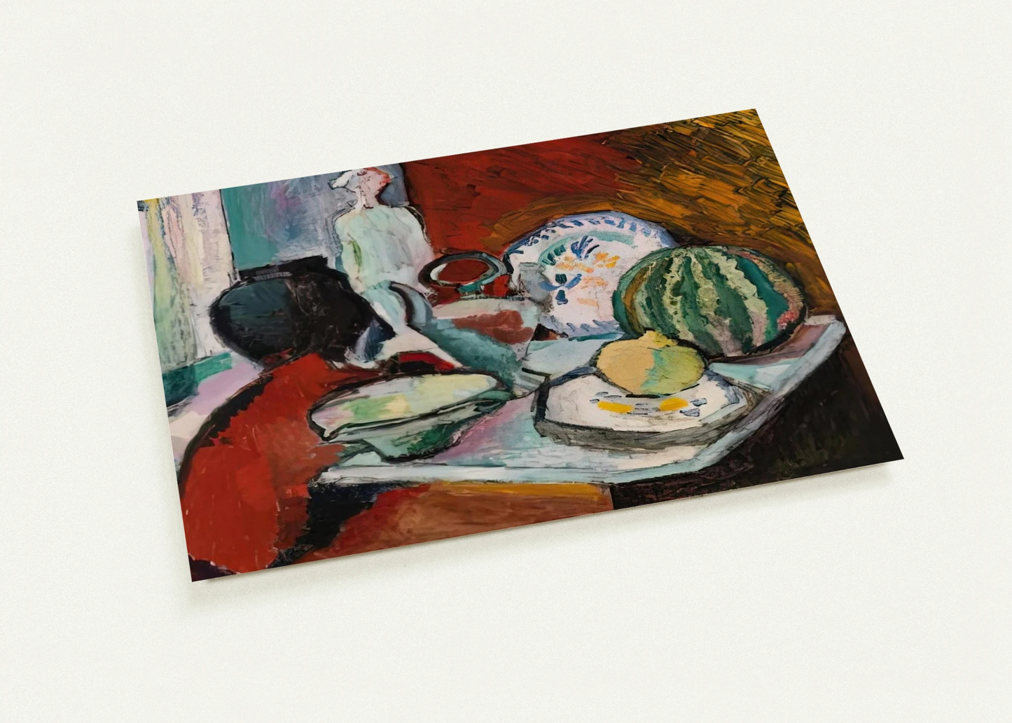 DISHES AND MELON 1907 By Henri Matisse Pack of 10 Post Cards | Henri Matisse Post Cards | A6 (10.5 x 14.8 cm) - 4.1 x 5.8 inches