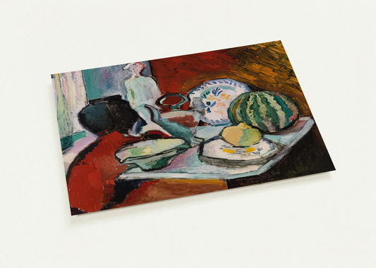DISHES AND MELON 1907 By Henri Matisse Pack of 10 Post Cards | Henri Matisse Post Cards | A6 (10.5 x 14.8 cm) - 4.1 x 5.8 inches