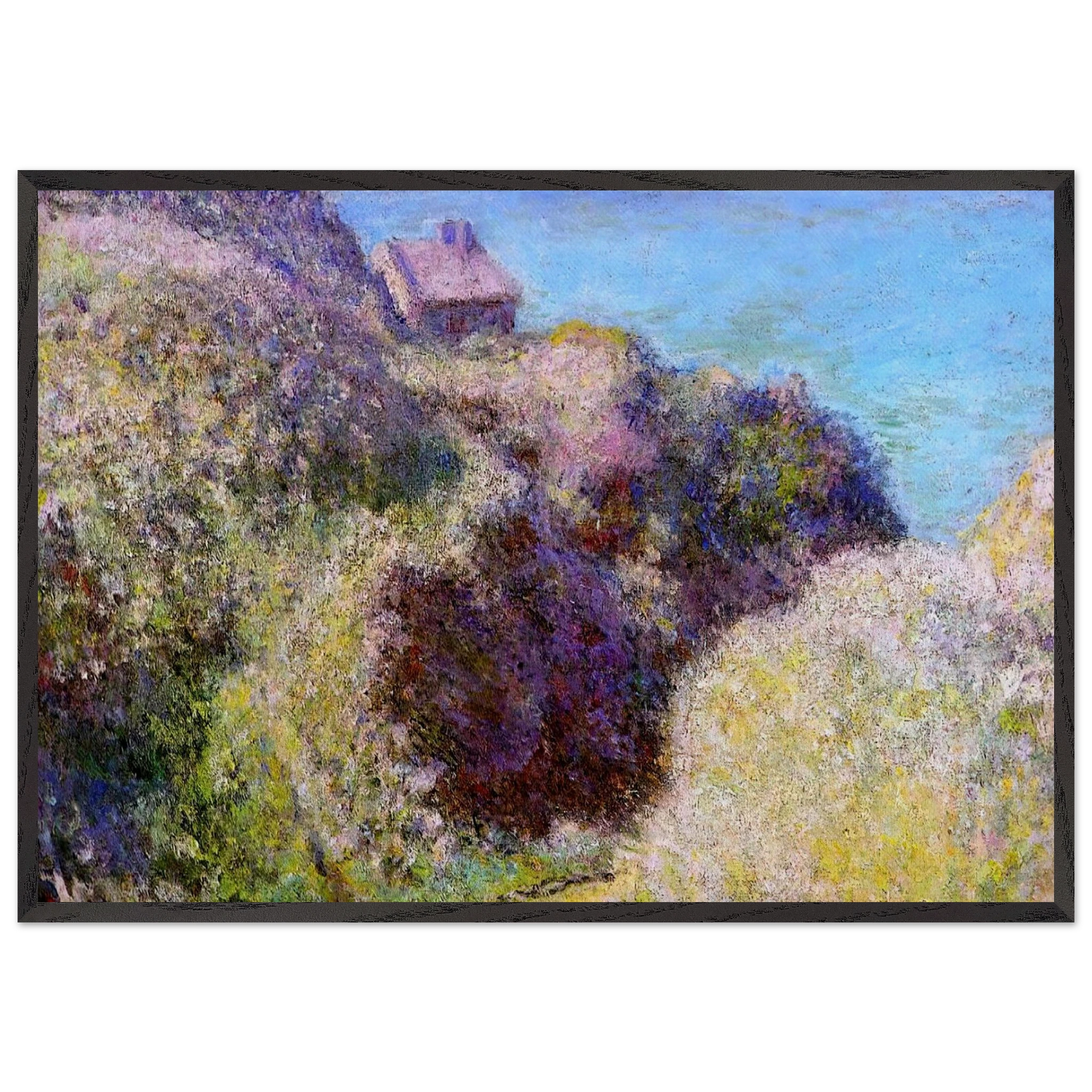 The Gorge at Varengeville Late Afternoon - claude monet Framed Art Print – Black Wooden Frame - Default Title - -Framed Art Print