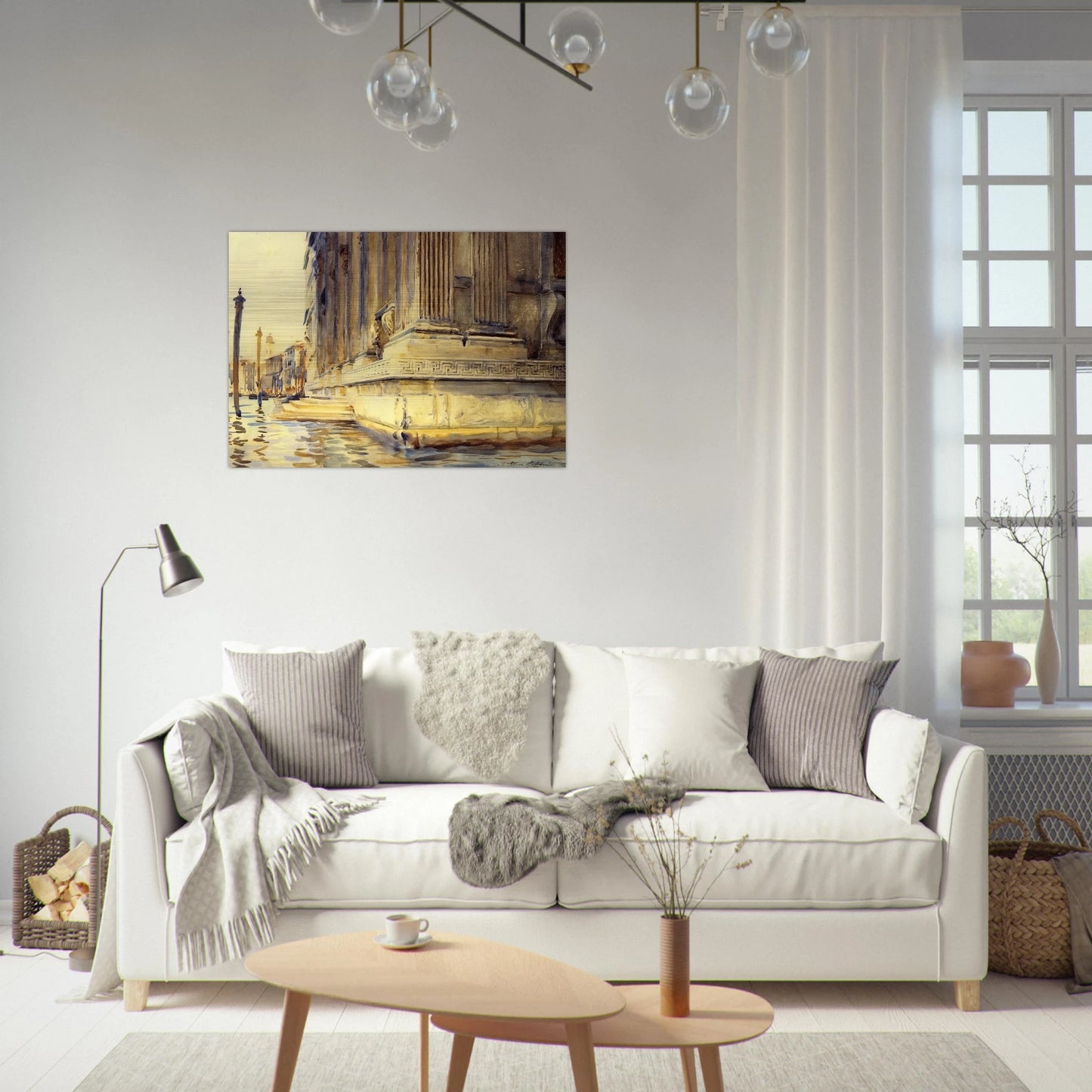 Palazzo Grimani - John Singer Sargent Brushed Aluminum Print - 70x100 cm / 28x40 inches | John Singer Sargent Aluminum Print | John Singer Sargent Prints