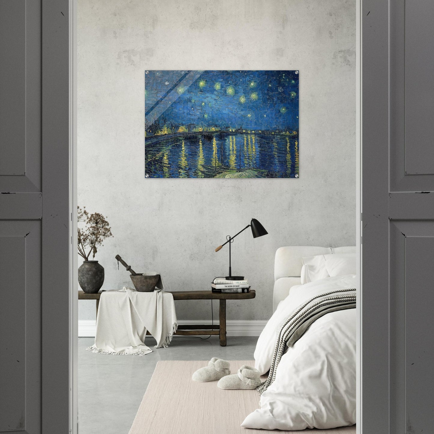 Starry Night Over the Rhone - Vincent van Gogh Acrylic Print - 70x100 cm / 28x40″ inches