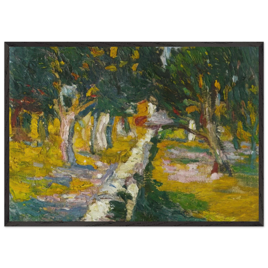 ORCHARD AT LLANE CADAQUES 1920 - Salvador Dali Framed Art Print – Black Wooden Frame - Default Title - -Framed Art Print